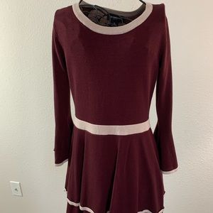 Bell Sleeve Ruffle Dress